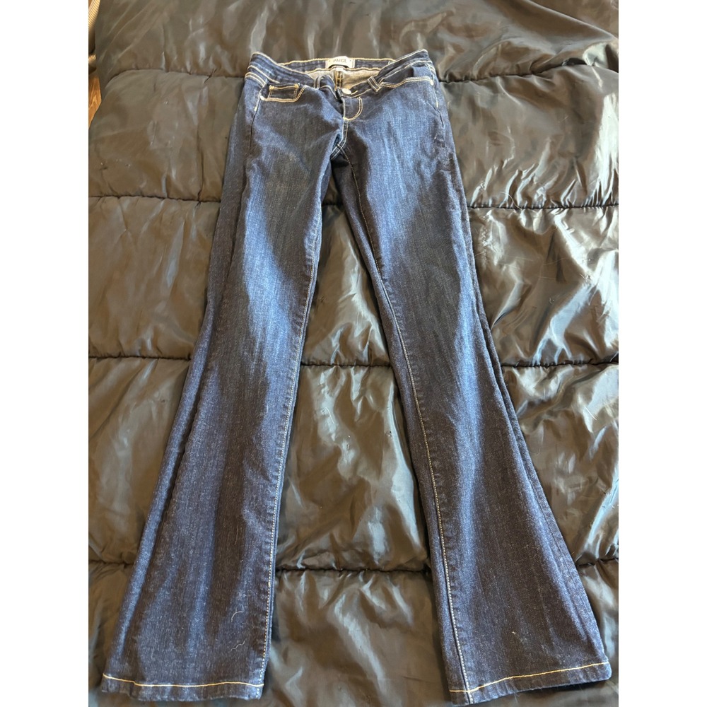 Paige Manhattan Bootcut Jeans Dark Wash Denim Size 26 Made in USA Slim Flare